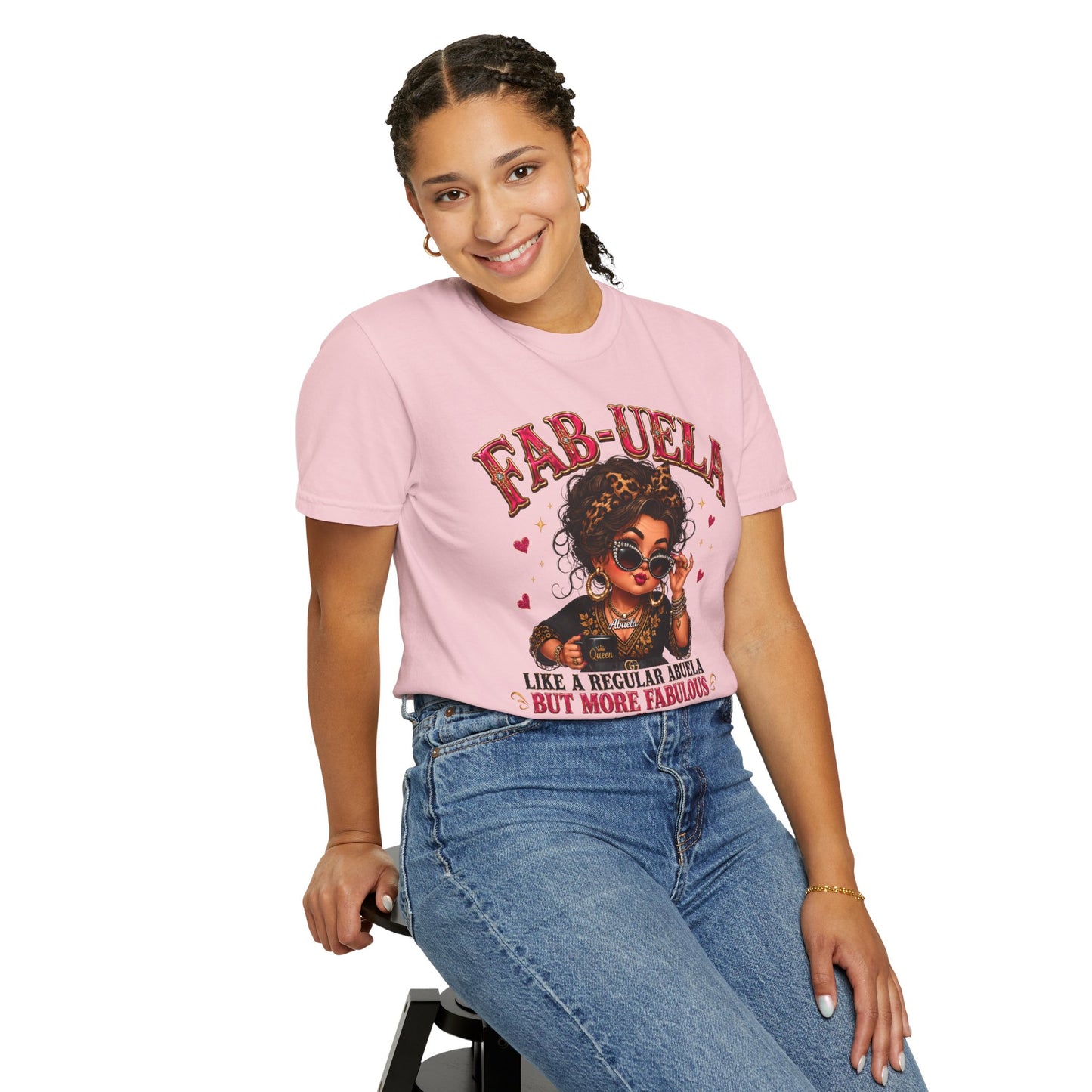 Fab-uela T-Shirt — "Like a Regular Abuela But More Fabulous" Graphic Tee for Stylish Grandmothers