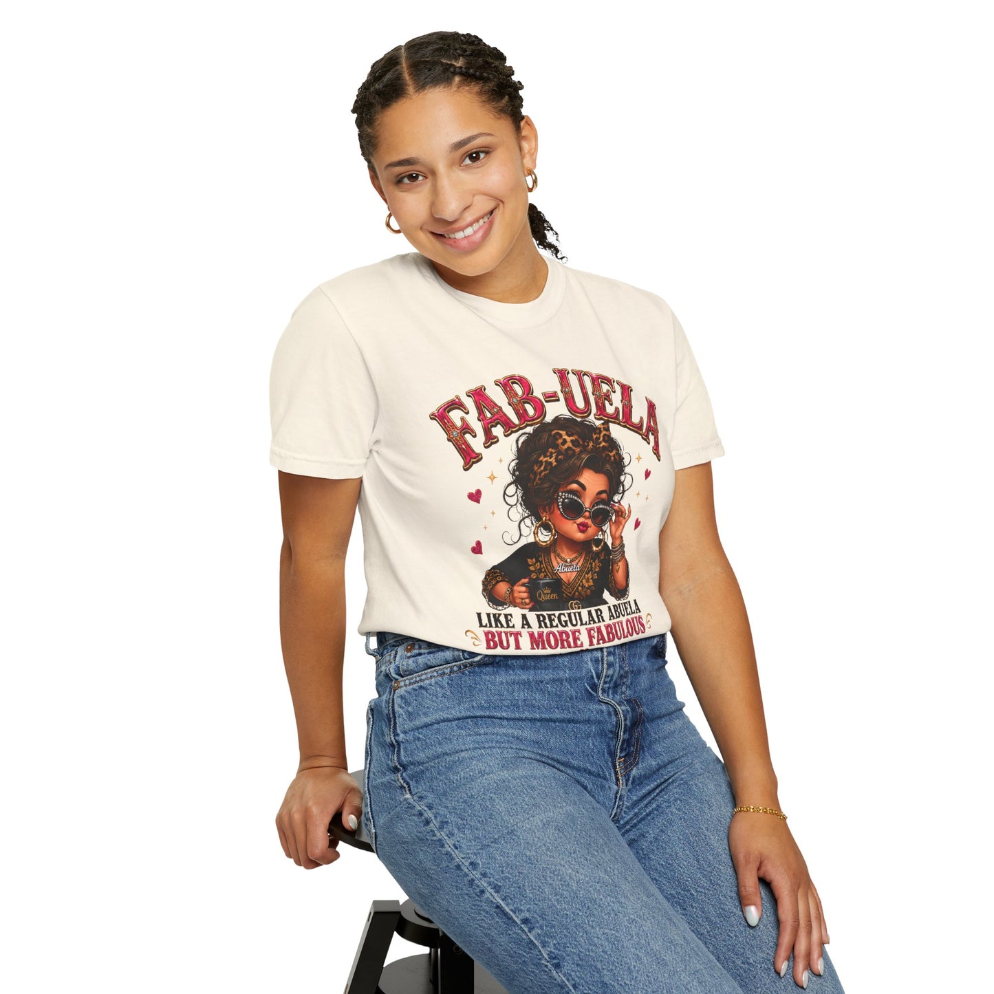 Fab-uela T-Shirt — "Like a Regular Abuela But More Fabulous" Graphic Tee for Stylish Grandmothers