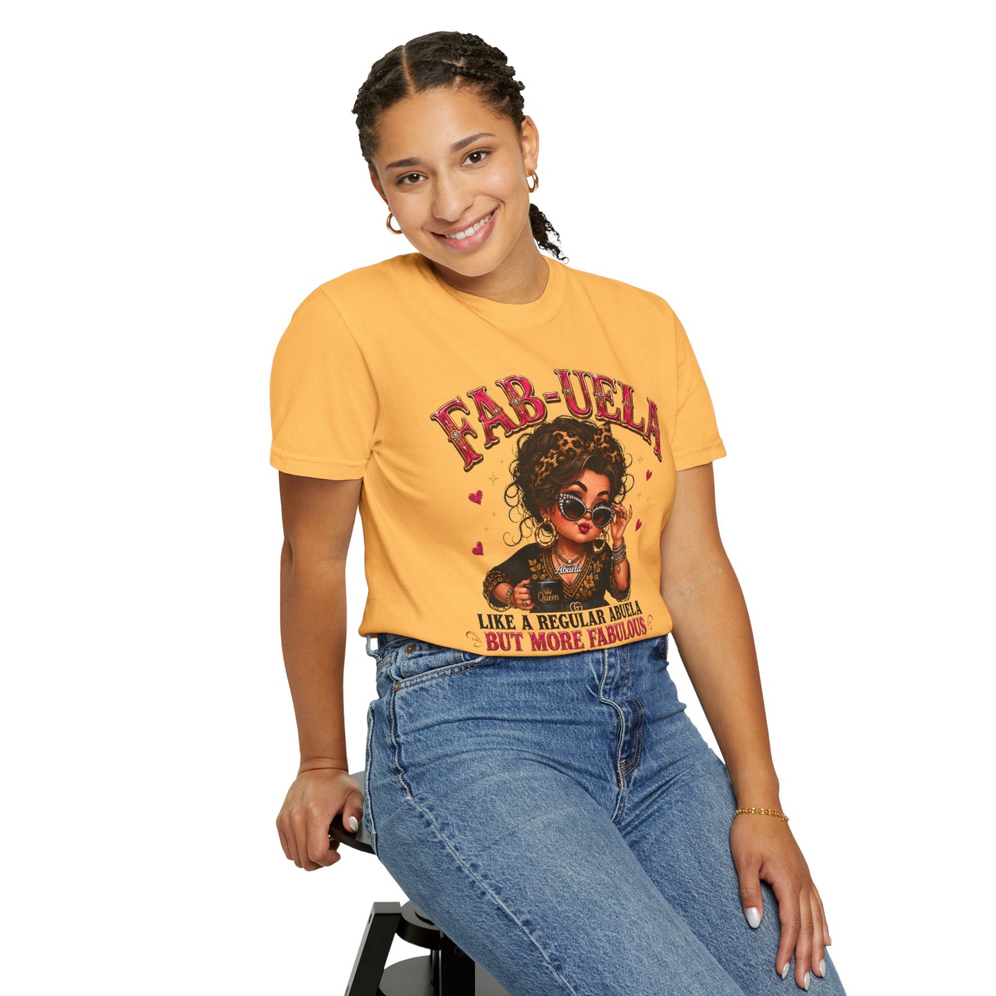 Fab-uela T-Shirt — "Like a Regular Abuela But More Fabulous" Graphic Tee for Stylish Grandmothers