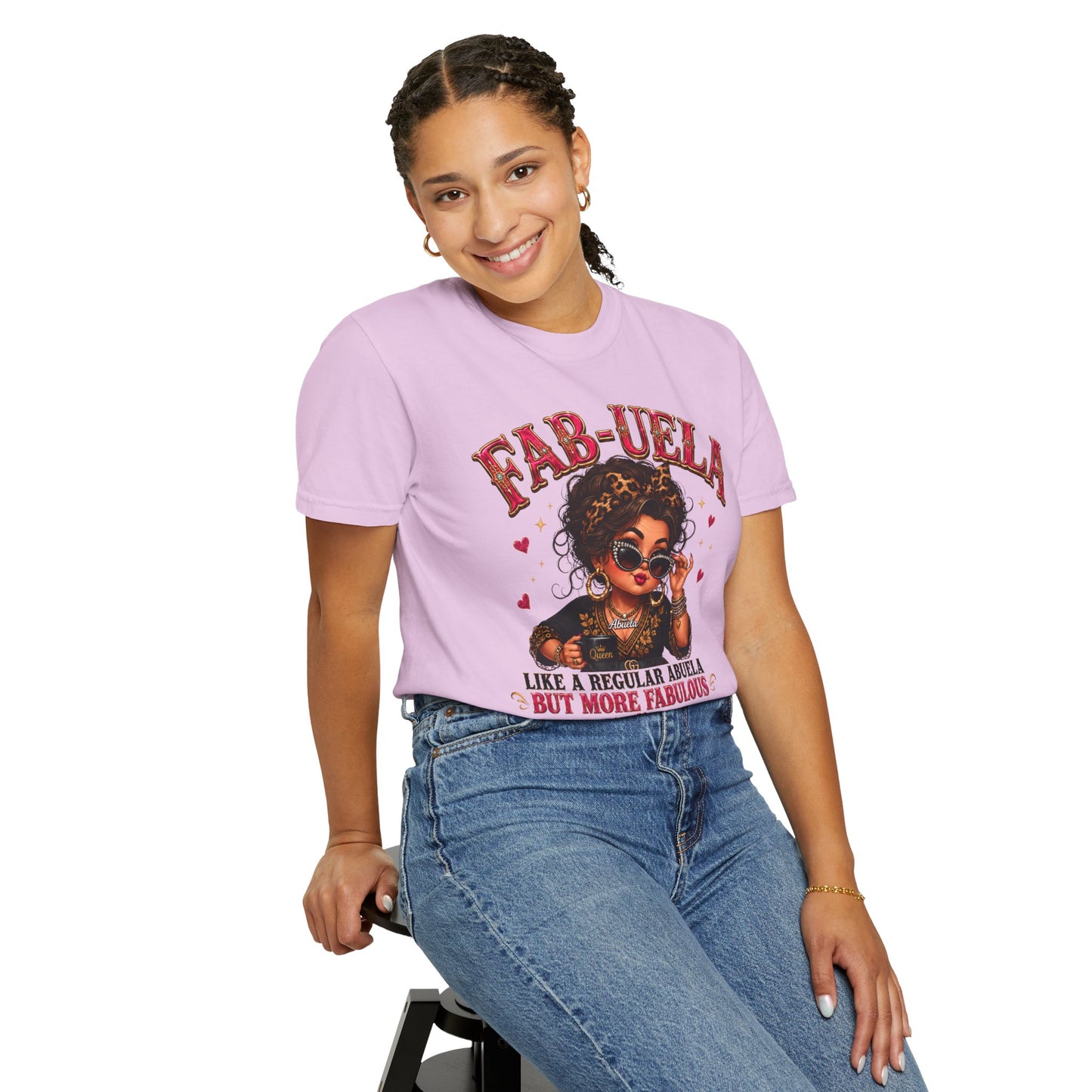 Fab-uela T-Shirt — "Like a Regular Abuela But More Fabulous" Graphic Tee for Stylish Grandmothers